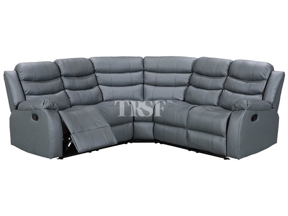 Leather recliner corner discount sofa